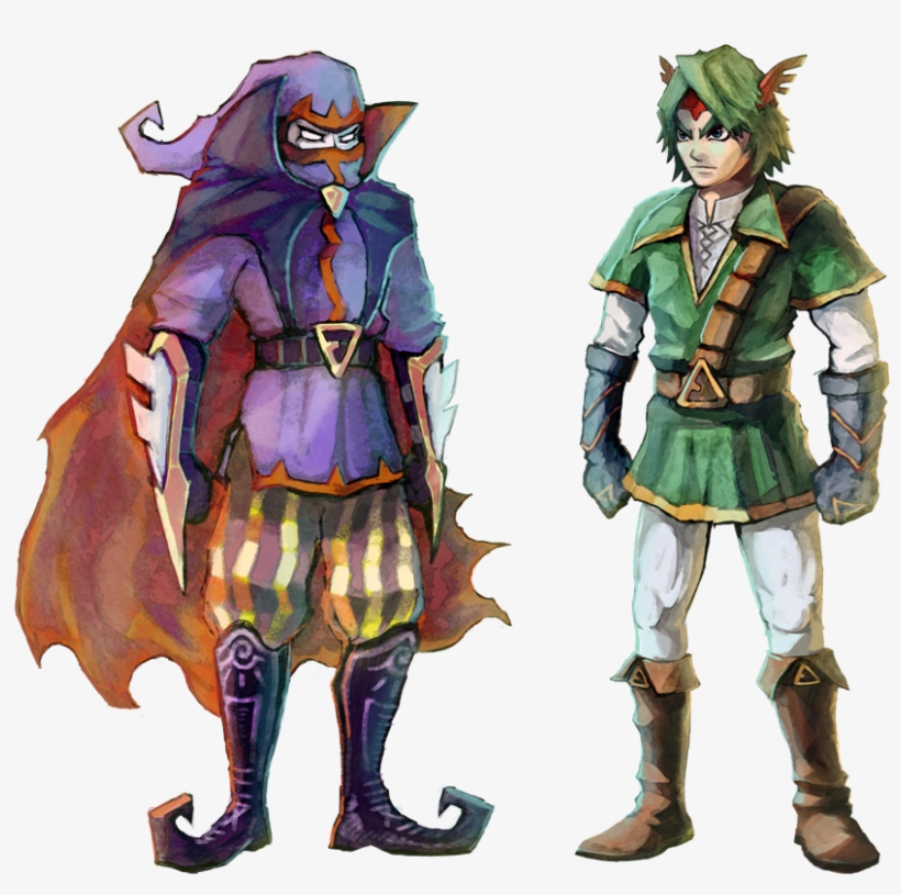 Ura Zelda Map Documentation - Majora's Mask Link Concept Art, transparent png download