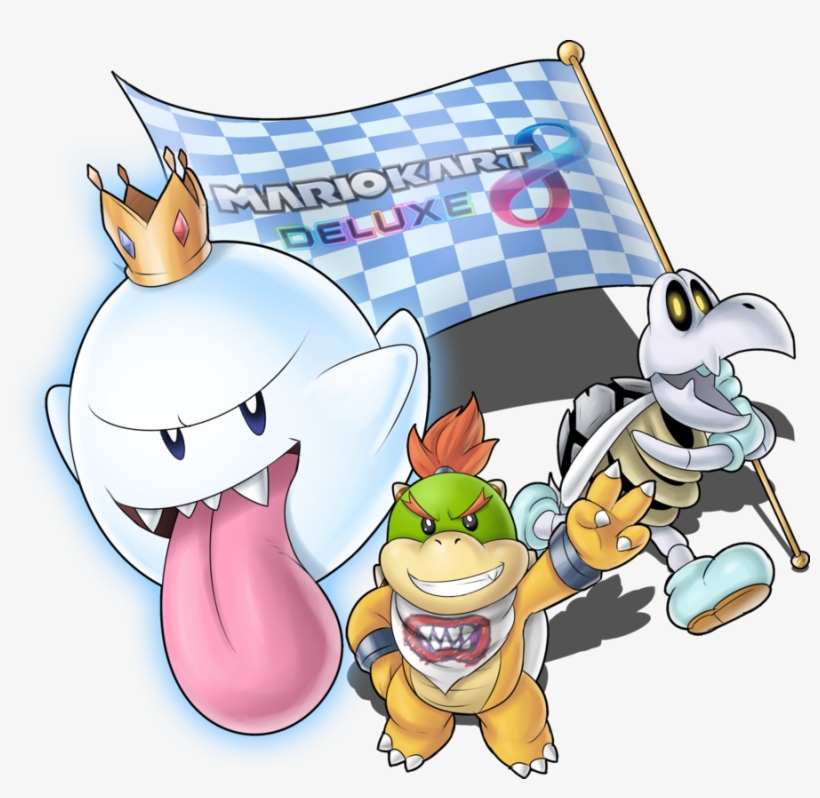 My Art Super Mario Fanart Mario Kart Mario Kart 8 Deluxe - Boo And Dry Bones, transparent png download