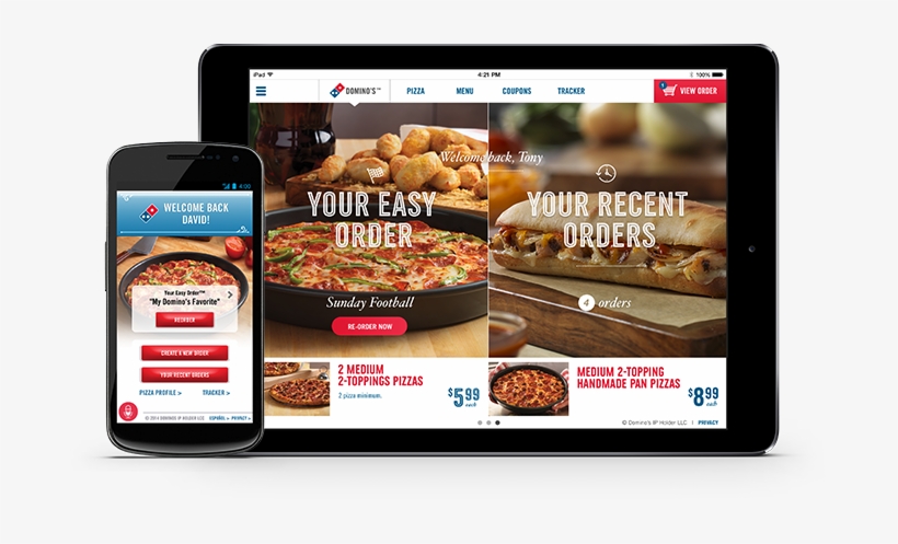 Up A Pizza Profile And Place Orders Through Digital - Domino's Website, transparent png download