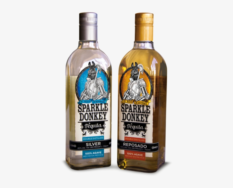 Silver And Reposado Tequila - Sparkle Donkey Tequila, transparent png download