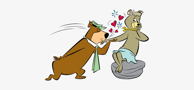 Yogikissingcindy - Cindy Bear Yogi Bear, transparent png download