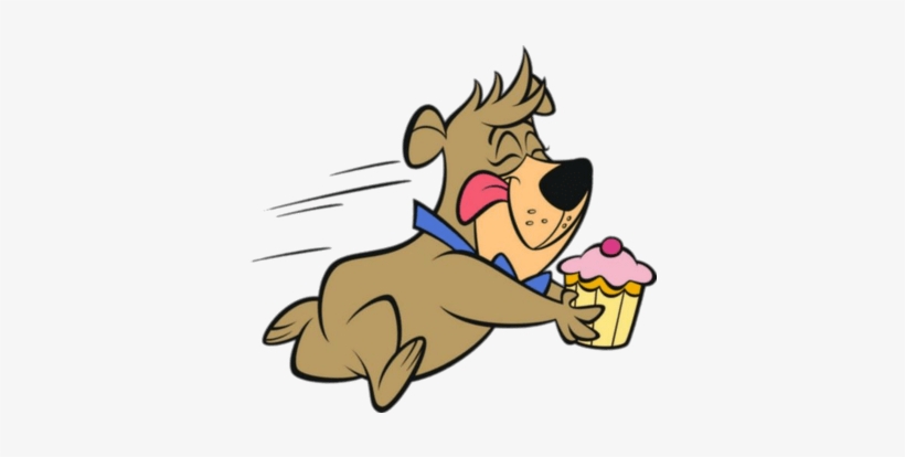Boo Boo Bear Running With Cupcake - Yogi Ice Cream, transparent png download