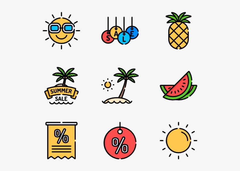 Summer Sales 50 Icons - Iconos Para Infografias Png, transparent png download