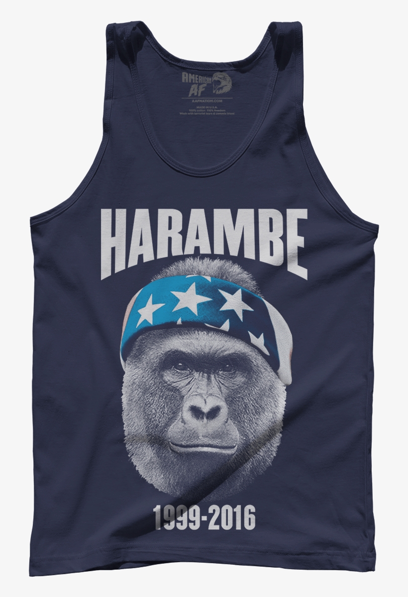 Harambe 1999-2016 - Harambe 1999-2016 - 4oj - Premium Mens Tank / Navy, transparent png download