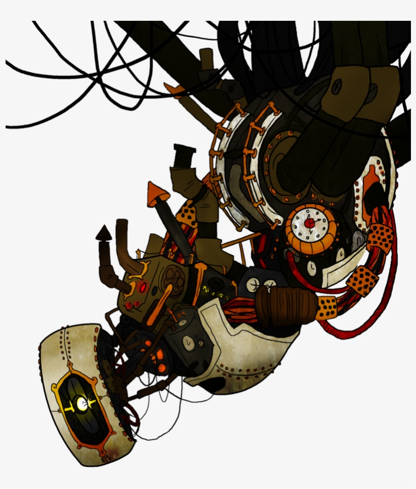 Banner Black And White Steampunk By Homemade Happiness - Portal Glados, transparent png download