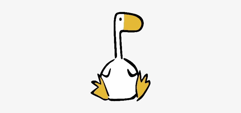 Goose Sitting Down - Wall Decal, transparent png download