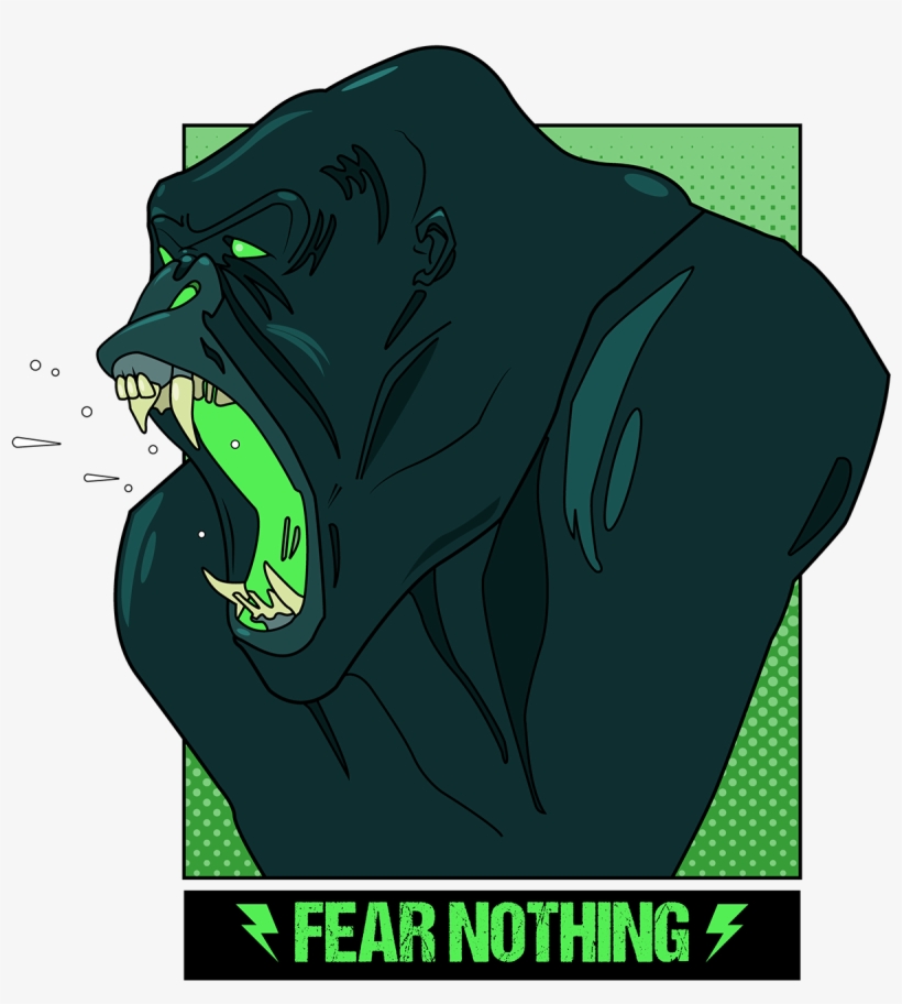 Collection Of Free Gorilla Vector Fierce Download On - Stock.xchng, transparent png download