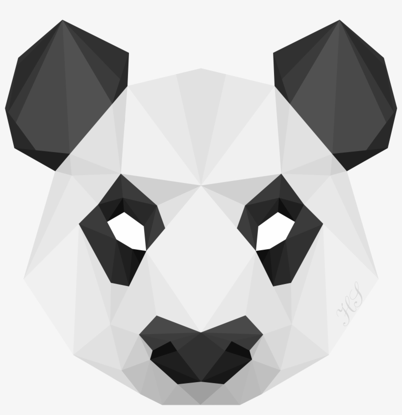 Panda Geometric - Giant Panda, transparent png download