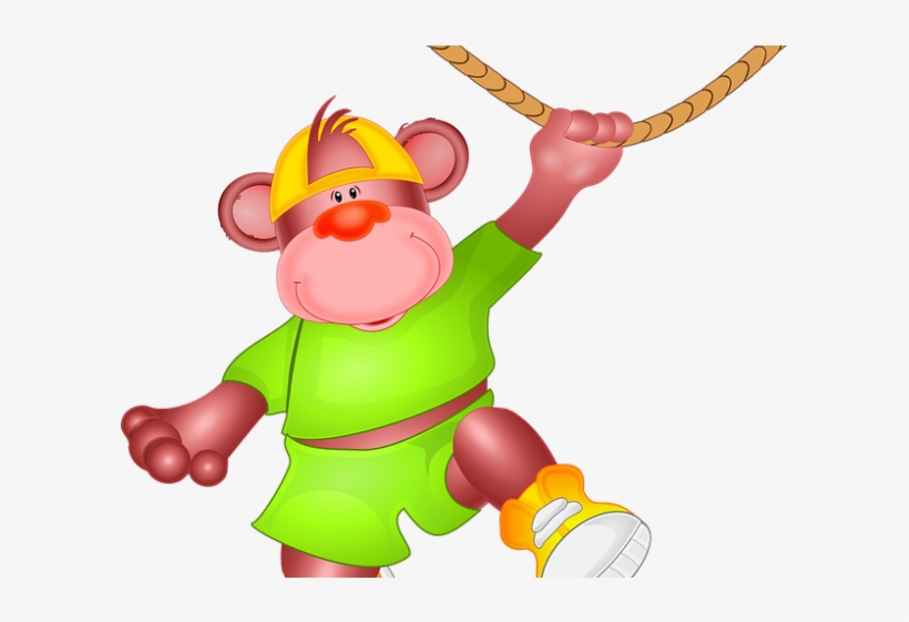 Ape Clipart Amimal - Clip Art Rope Hanging, transparent png download