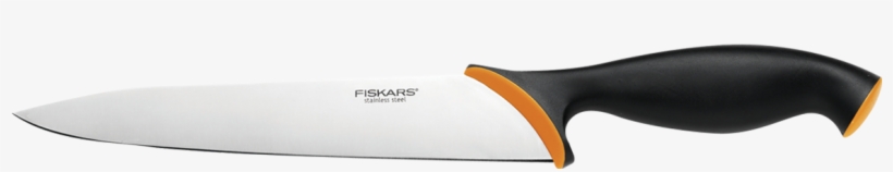 Fiskars Kitchen Knife 20cm - Fiskars Black Stainless Steel Knife, transparent png download