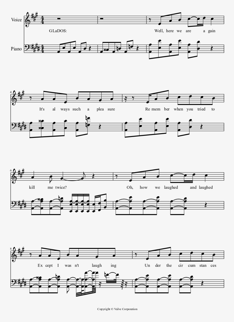 Sheet Music 1 Of 6 Pages - Want You Gone Piano Sheet, transparent png download