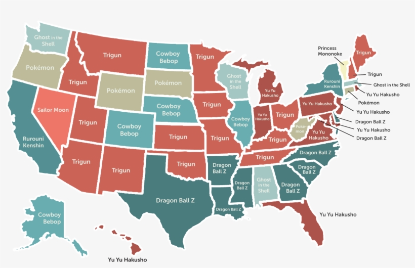 Do You Know Your State's Favorite Old-school Anime - Most Watched Show On Netflix 2017, transparent png download