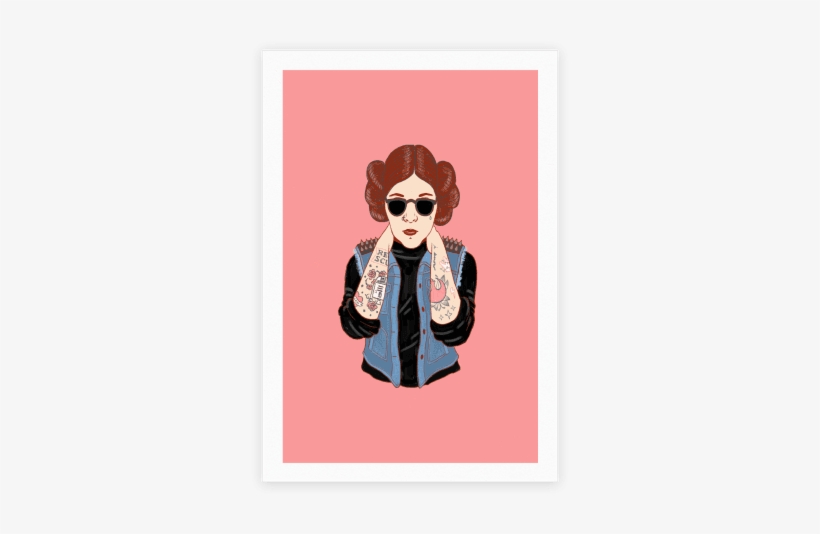 Punk Leia Parody Poster - Princess Leia Feminist Shirt, transparent png download