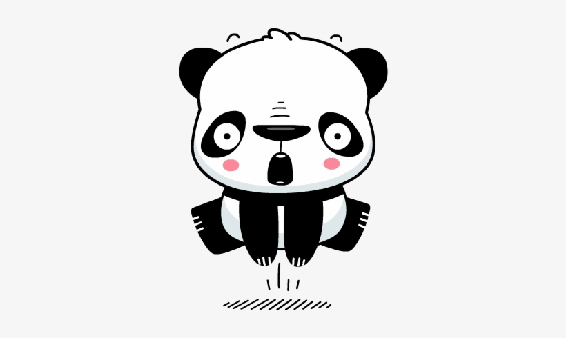 Panda Emoji On Behance - Drawing, transparent png download