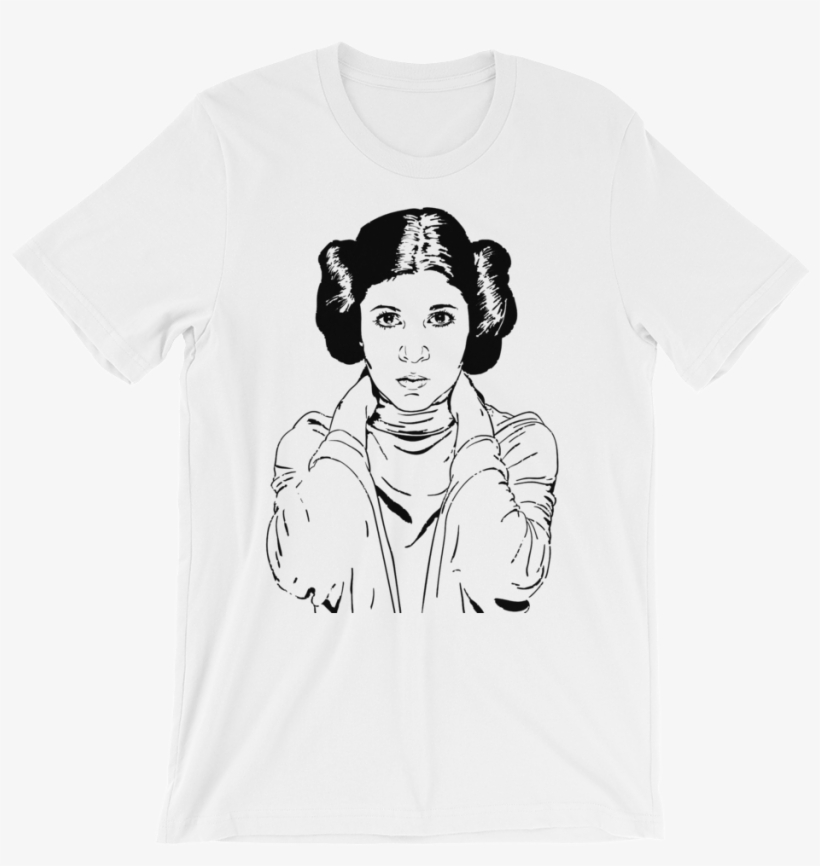 Princess Leia Portrait T-shirt - T-shirt, transparent png download