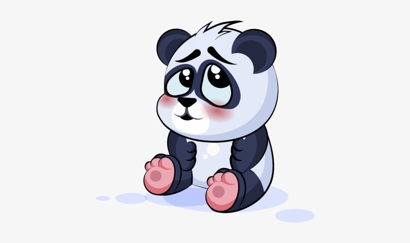 Adorable Panda Emoji Stickers Messages Sticker-2 - Confused Panda, transparent png download