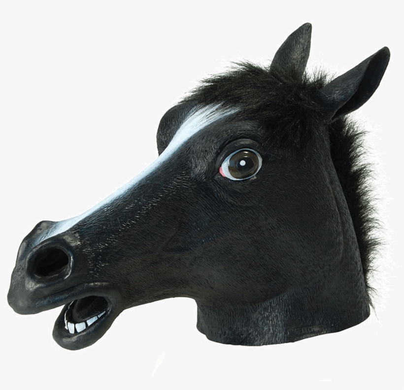Horse Head Mask Png - Black Horse Mask, transparent png download