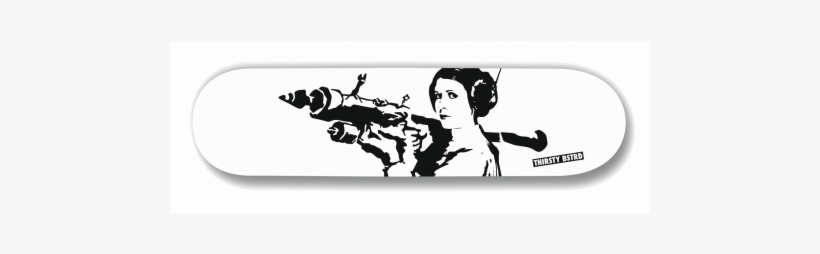 Princess Leia Bazooka Rocket Sk8 By Thirsty Bstrd - Banksy Canvas Prints - Mona Lisa With Bazooka Rocket, transparent png download