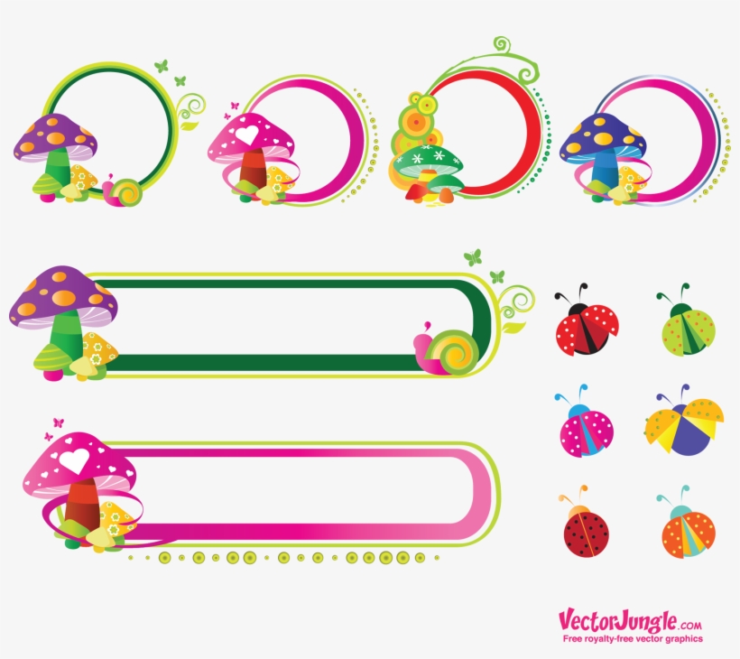 Mushroom Frames And Borders, transparent png download