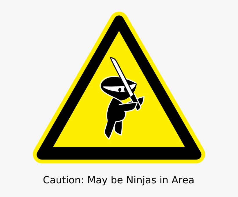 Ninja Sword Clip Art At Clker Com Vector Clip Art Online - Head Injury Warning Sign, transparent png download