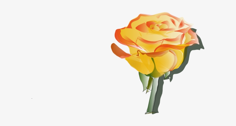 Yellow Rose Clip Art - Yellow Rose Clip, transparent png download