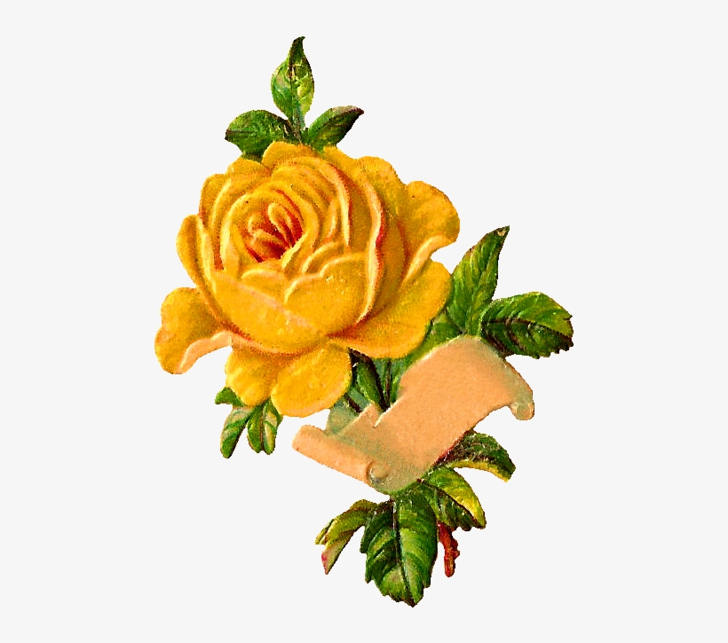 Go To Image - Vintage Yellow Flower Clipart, transparent png download