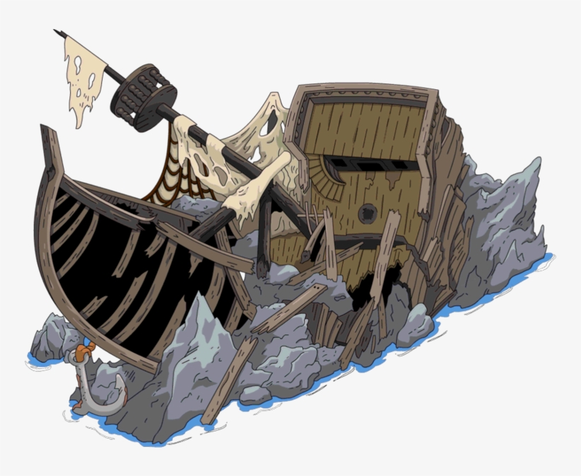 757px-shipwreck - Simpsons Tapped Out Shipwreck, transparent png download