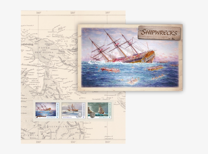 Shipwrecks Stamp Pack - Windjammer, transparent png download