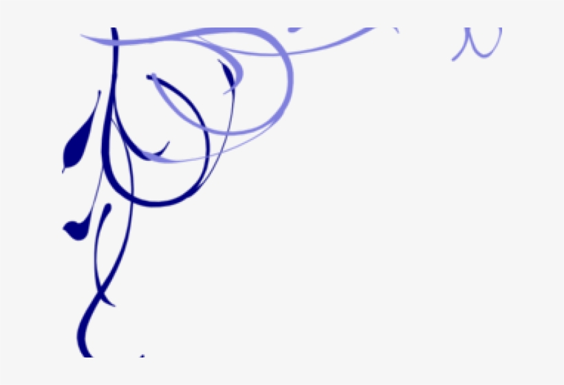Strawberry Vine Border - Border Design Blue And Pink, transparent png download