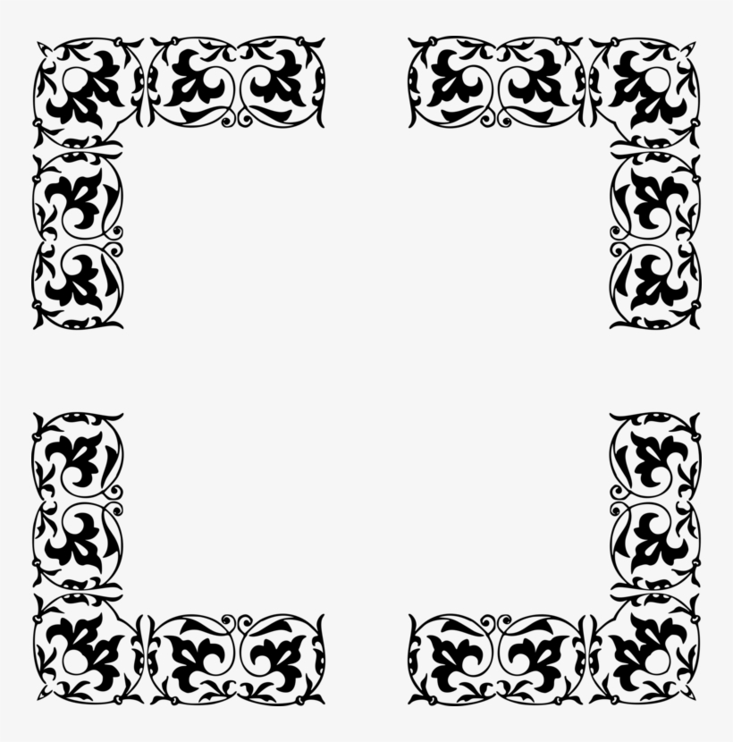 Line Art Ornament Picture Frames - Glückliche 40. Geburtstags-untersetzer, 6 Untersetzer, transparent png download