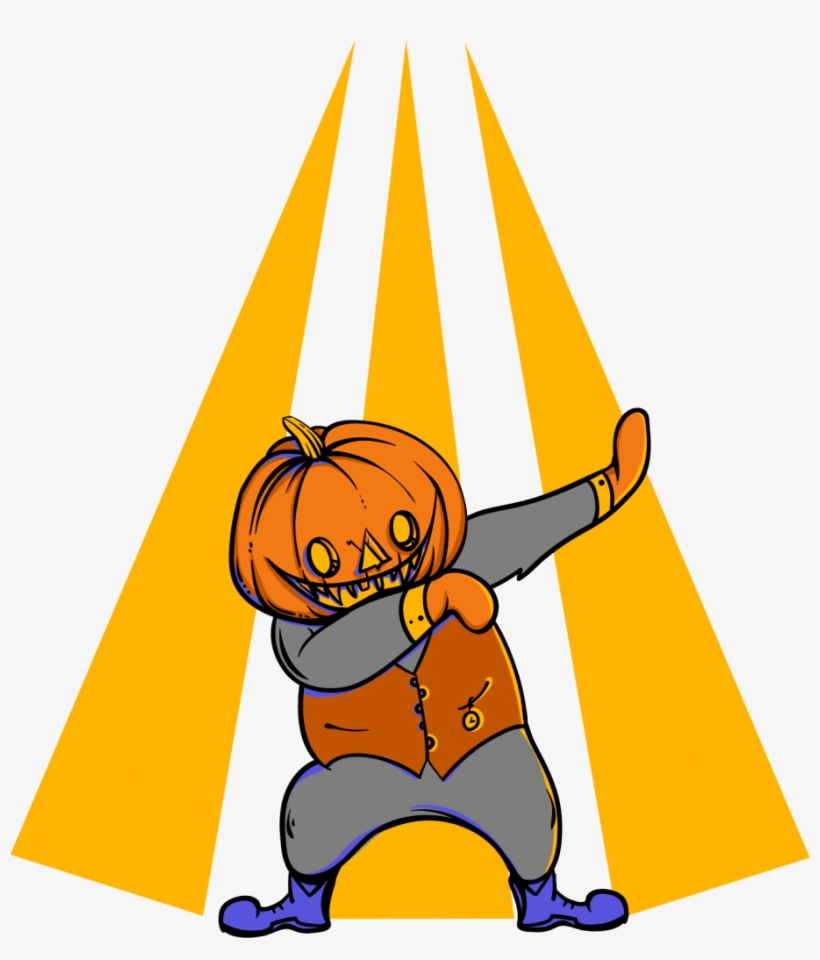 Dabbing Pumkin Buy T Shirt Design - Design, transparent png download