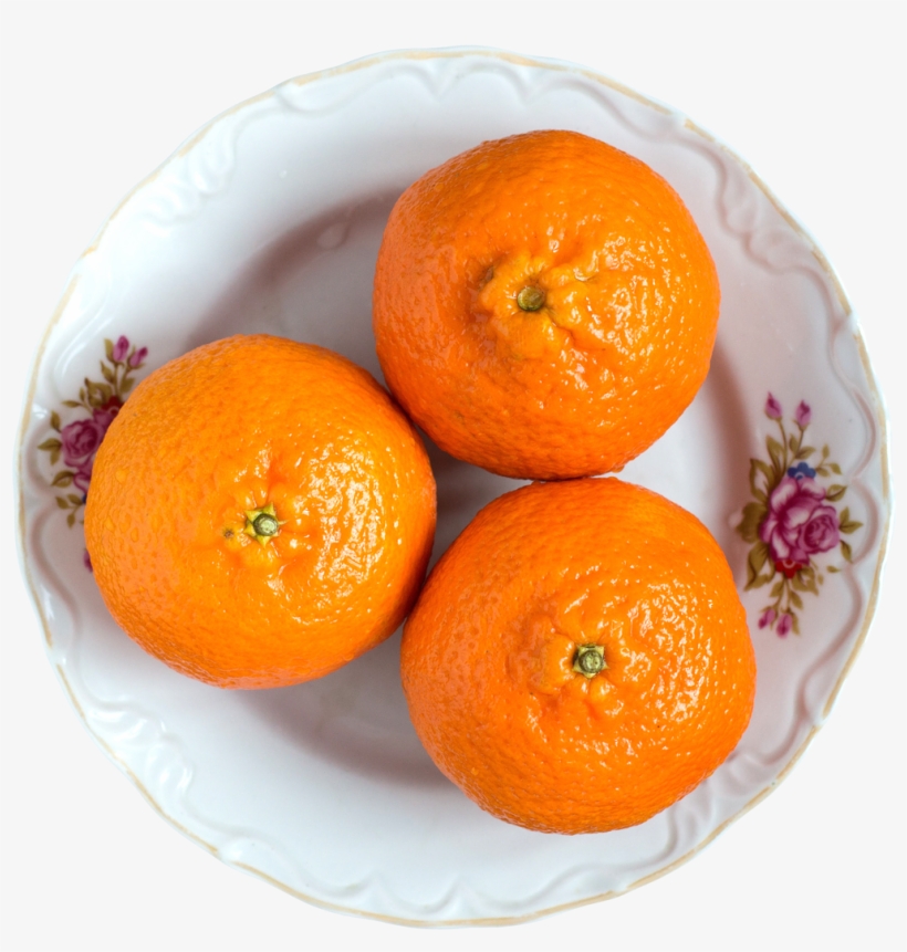 1075 X 1079 - Tangerine On A Plate, transparent png download