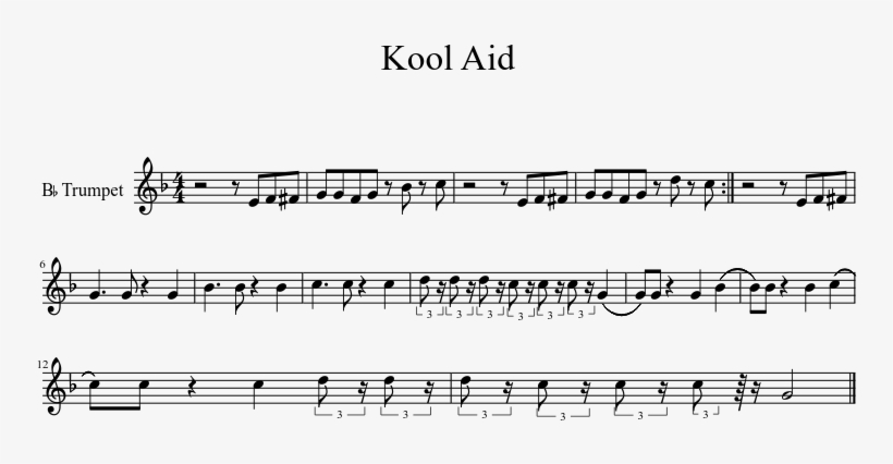 Kool Aid Sheet Music 1 Of 1 Pages - Kol Dodi Noten, transparent png download