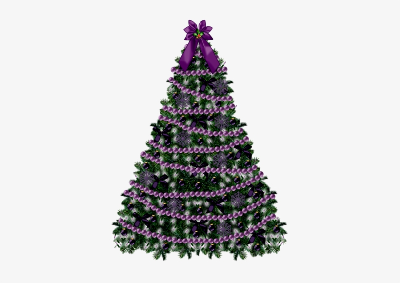 Fm Magical Christmas Element 42 - Purple Ornaments Christmas Tree, transparent png download