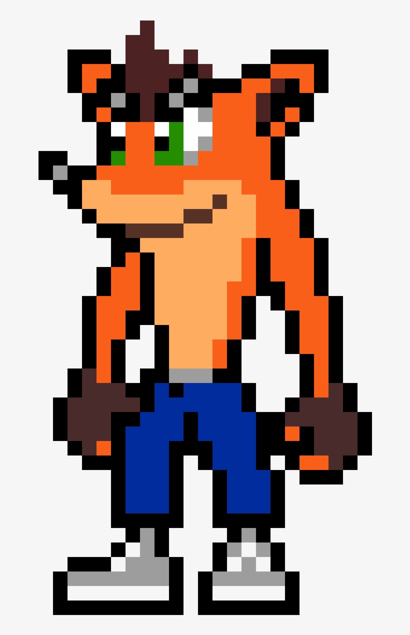 Crash Bandicoot - Pixel Art Clash Royale, transparent png download