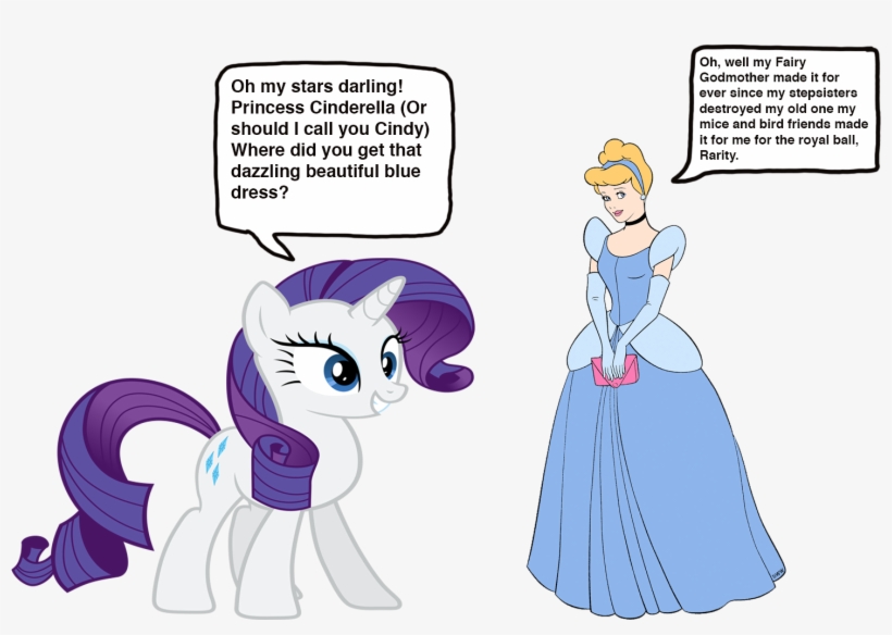 1000 Hours In Ms Paint, Cinderella, Crossover, Disney, - Rarity Cinderella, transparent png download