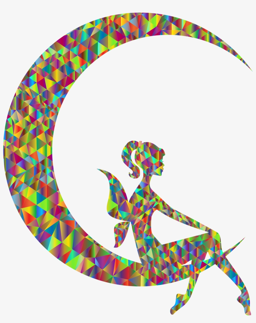 Free Download Moon Vector - Woman On The Moon Clipart, transparent png download