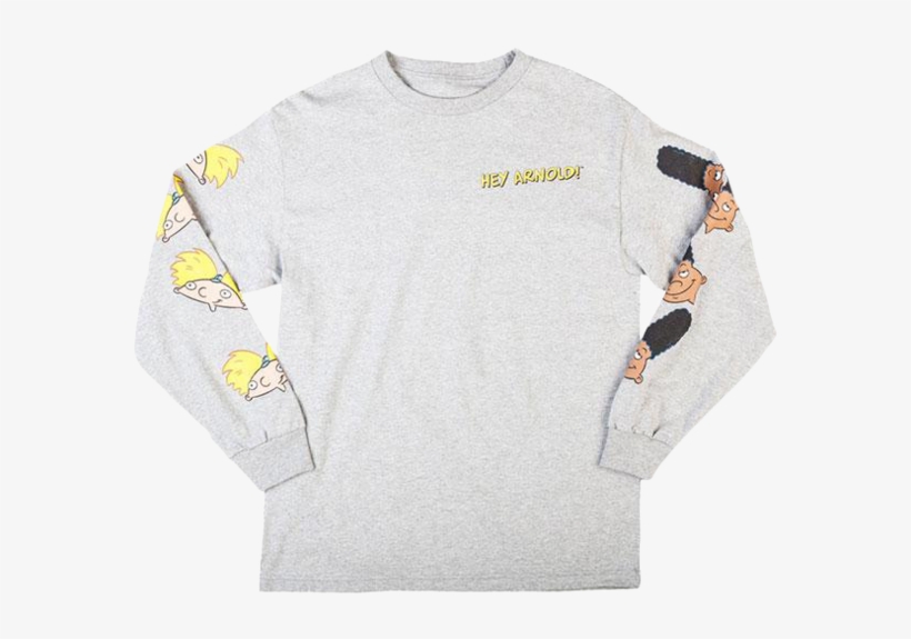 Hey Arnold Athletic Heather Long Sleeve - Sleeve, transparent png download