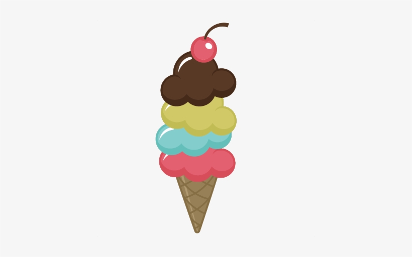 Yummy Ice Cream Cone Svg File For Scrapbooking Free - Clipart Picture Ice Cream, transparent png download