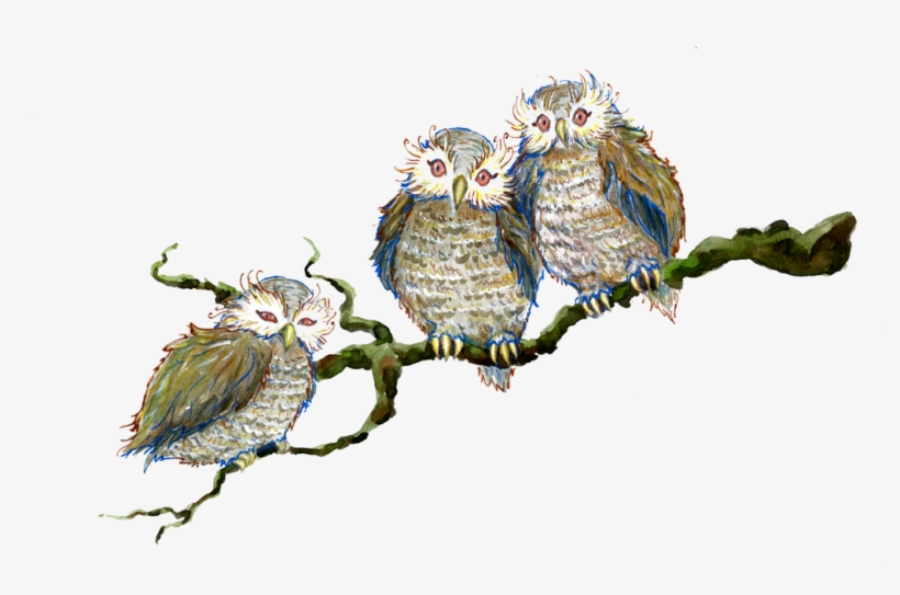 Tiny Strange Owls Carried Anthony And Mordecai Far - Illustration, transparent png download