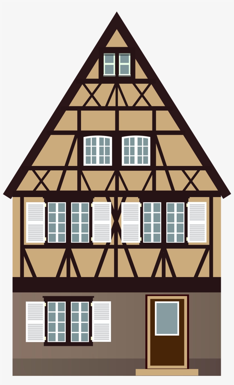 Brown House Png Clip Art - Clip Art, transparent png download