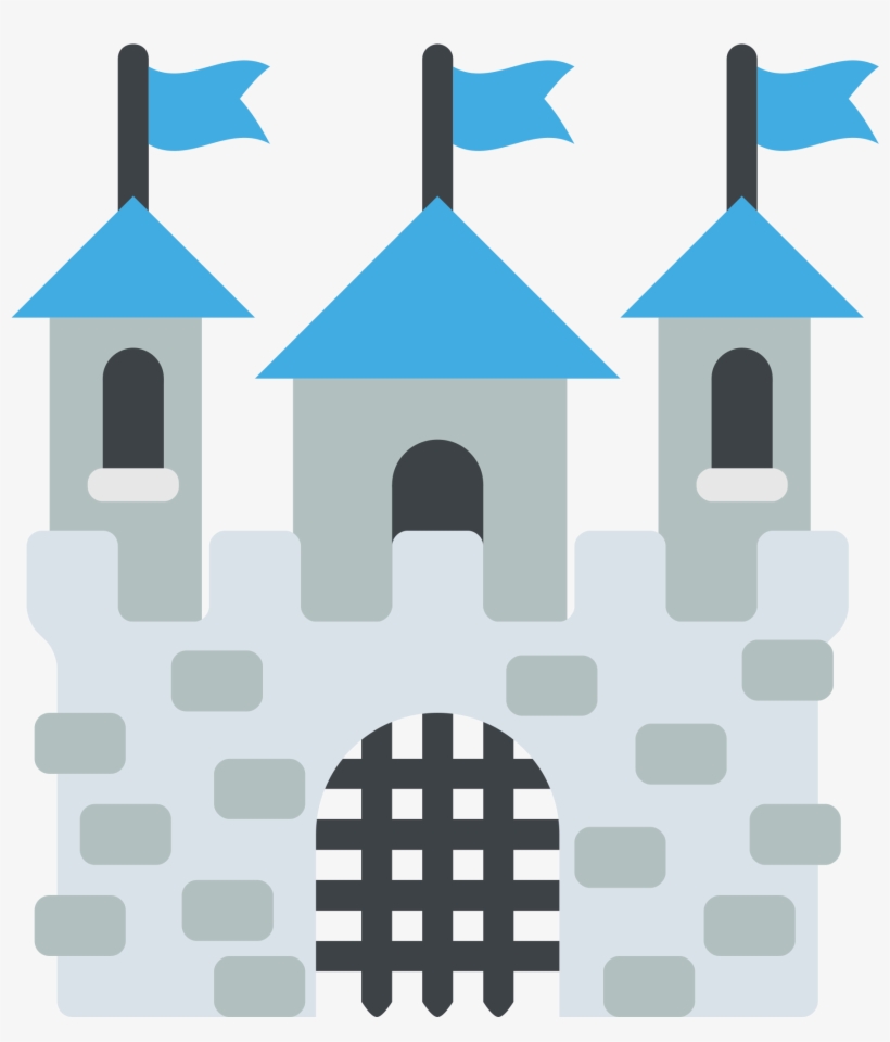 Open - Castle Emoji, transparent png download