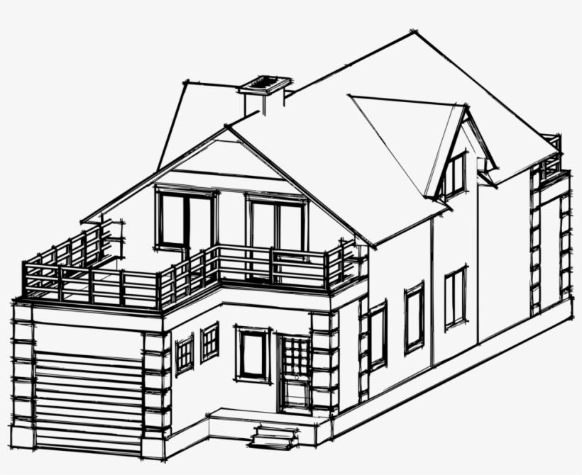 Clipart Stock Home Line Art House Free Commercial Clipart - House Lineart, transparent png download