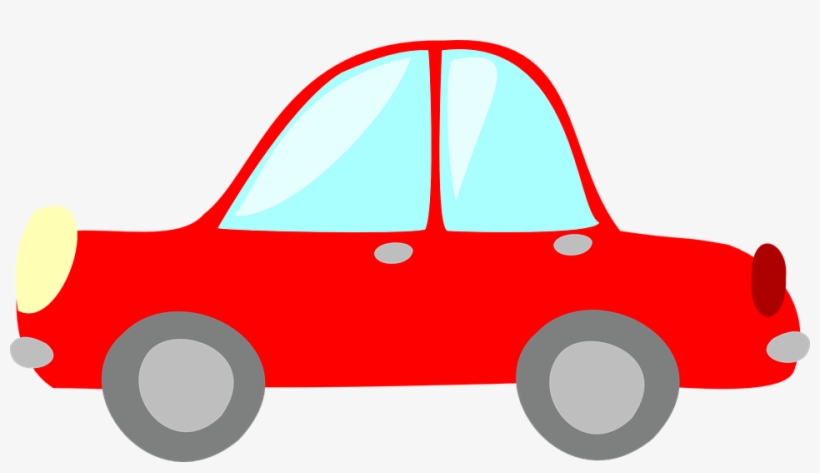 Girl In Red Sports Car Clipart - Car, transparent png download