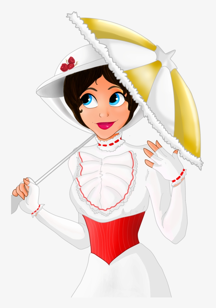 Mary Poppins By Belle-star On Deviantart - Disney Mary Poppins Cartoon, transparent png download