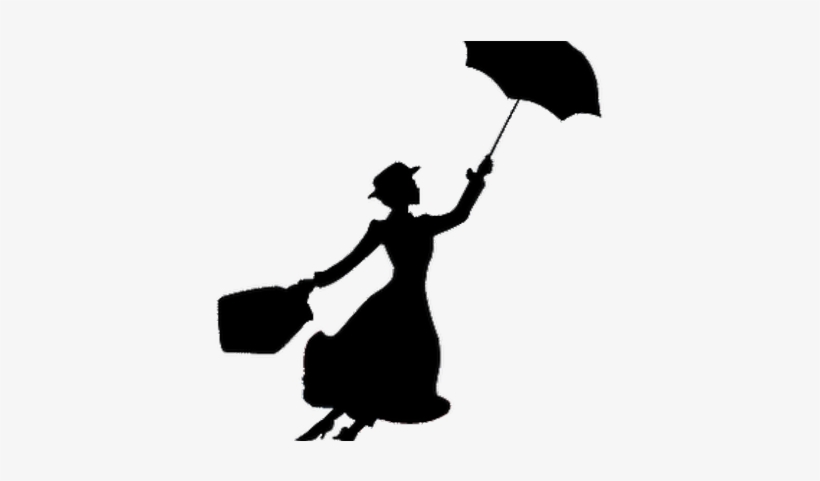 Mary Poppins - Mary Poppins Jr Silhouette, transparent png download