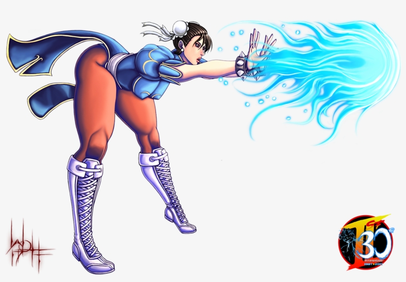 Our Street Fighter 30th Tribute - Chun Li Fireball Move, transparent png download