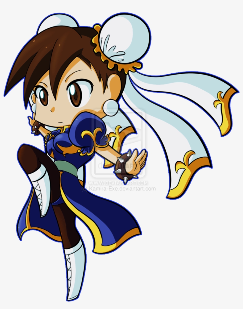 Clipart Royalty Free Chibi Chun Li By Kamira Exe Com - Street Fighter Chun Li Chibi, transparent png download