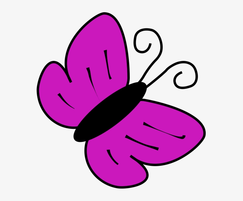 Purple Butterfly Clipart - Violet Butterfly Clip Art, transparent png download