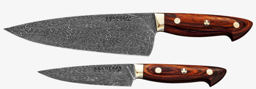 Bob Kramer Euro Chef & Utility Knives In Damascus Steel - Bob Kramer Damascus Knife Set, transparent png download